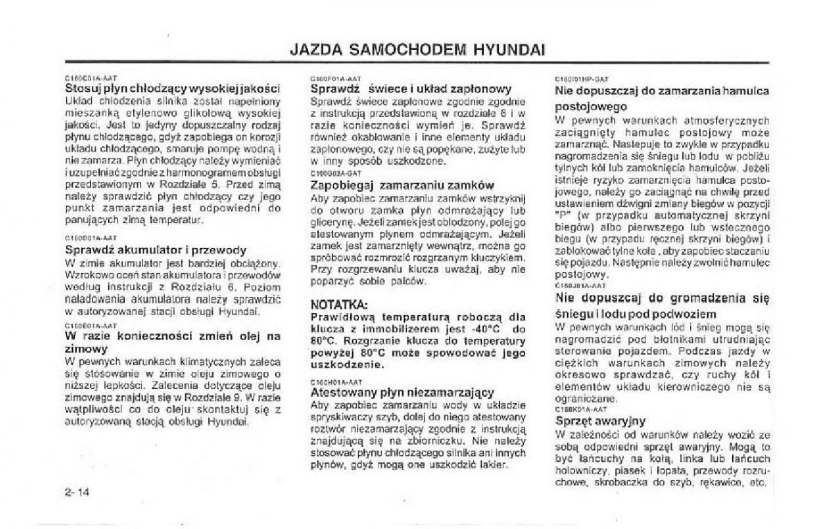 Hyundai Terracan Highlander instrukcja obslugi / page 119