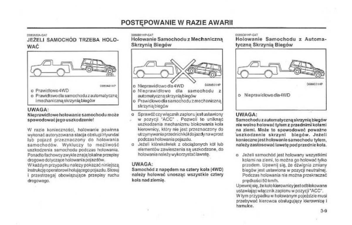 Hyundai Terracan Highlander instrukcja obslugi / page 131