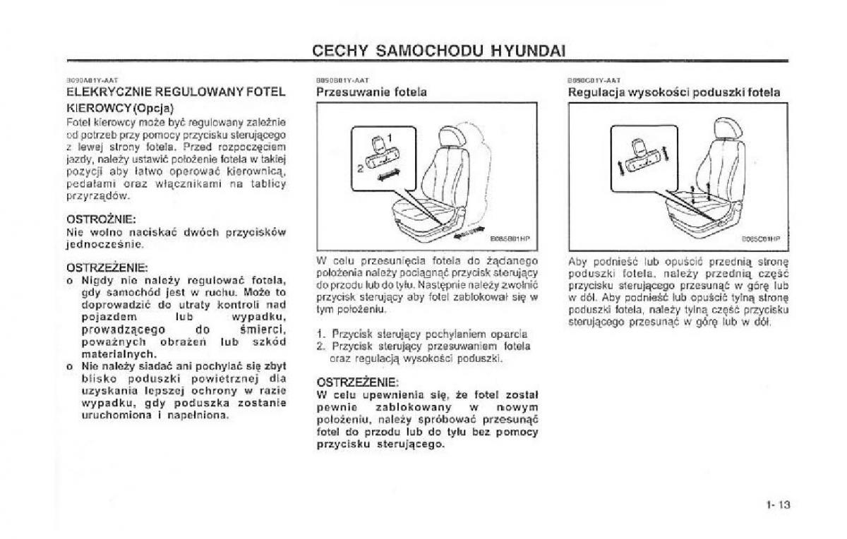 Hyundai Terracan Highlander instrukcja obslugi / page 20