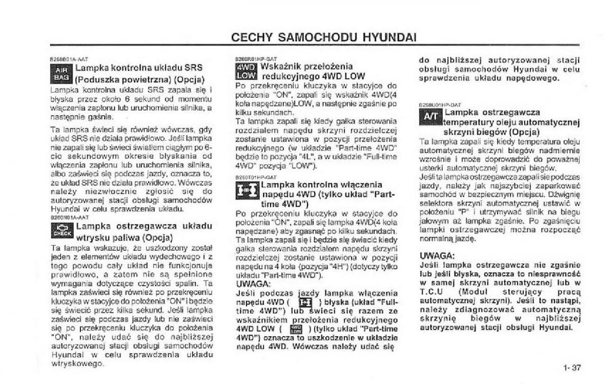 Hyundai Terracan Highlander instrukcja obslugi / page 44