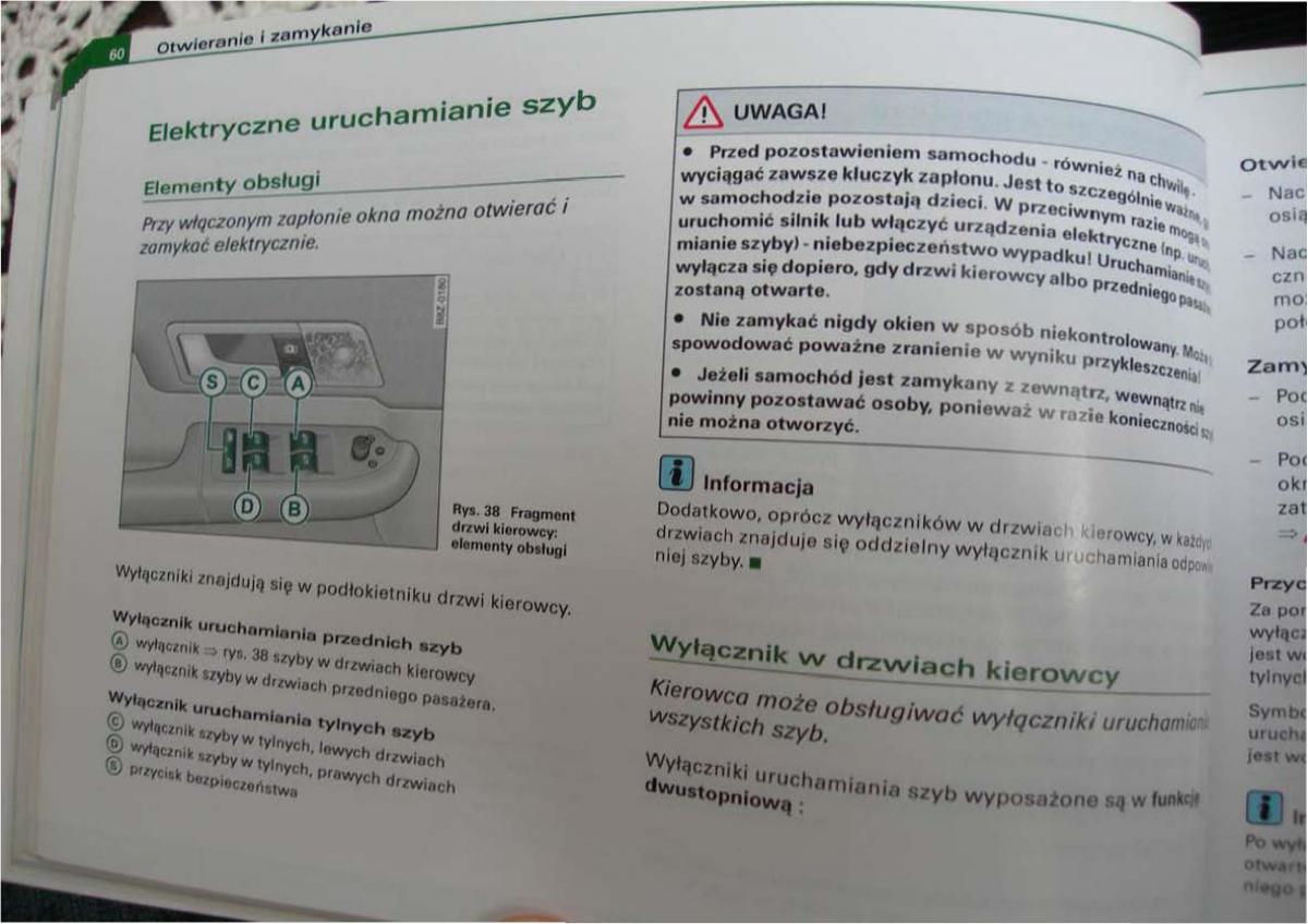 Audi A2 instrukcja obslugi / page 60