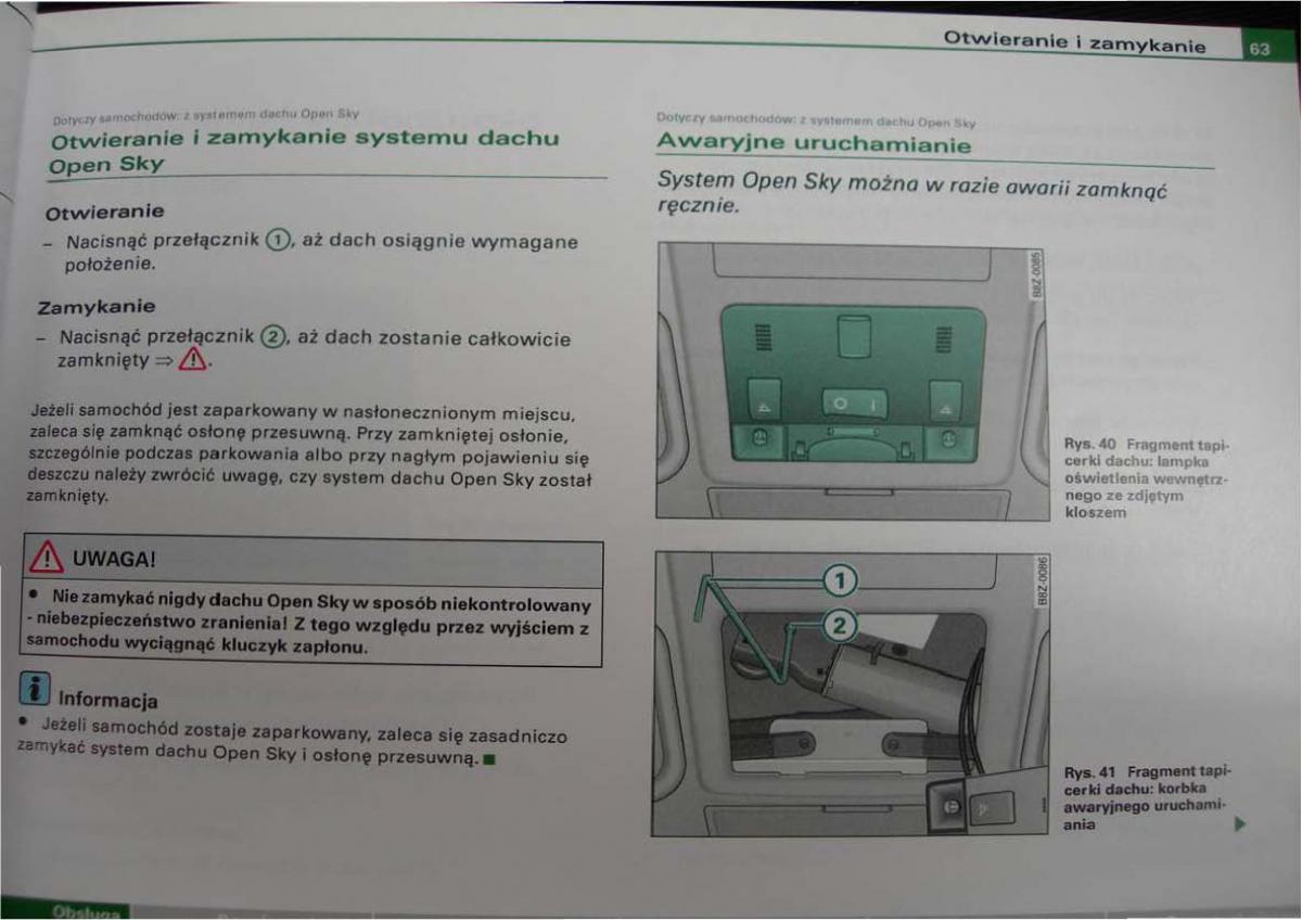 Audi A2 instrukcja obslugi / page 63