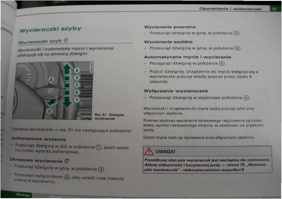 Audi A2 instrukcja obslugi / page 73