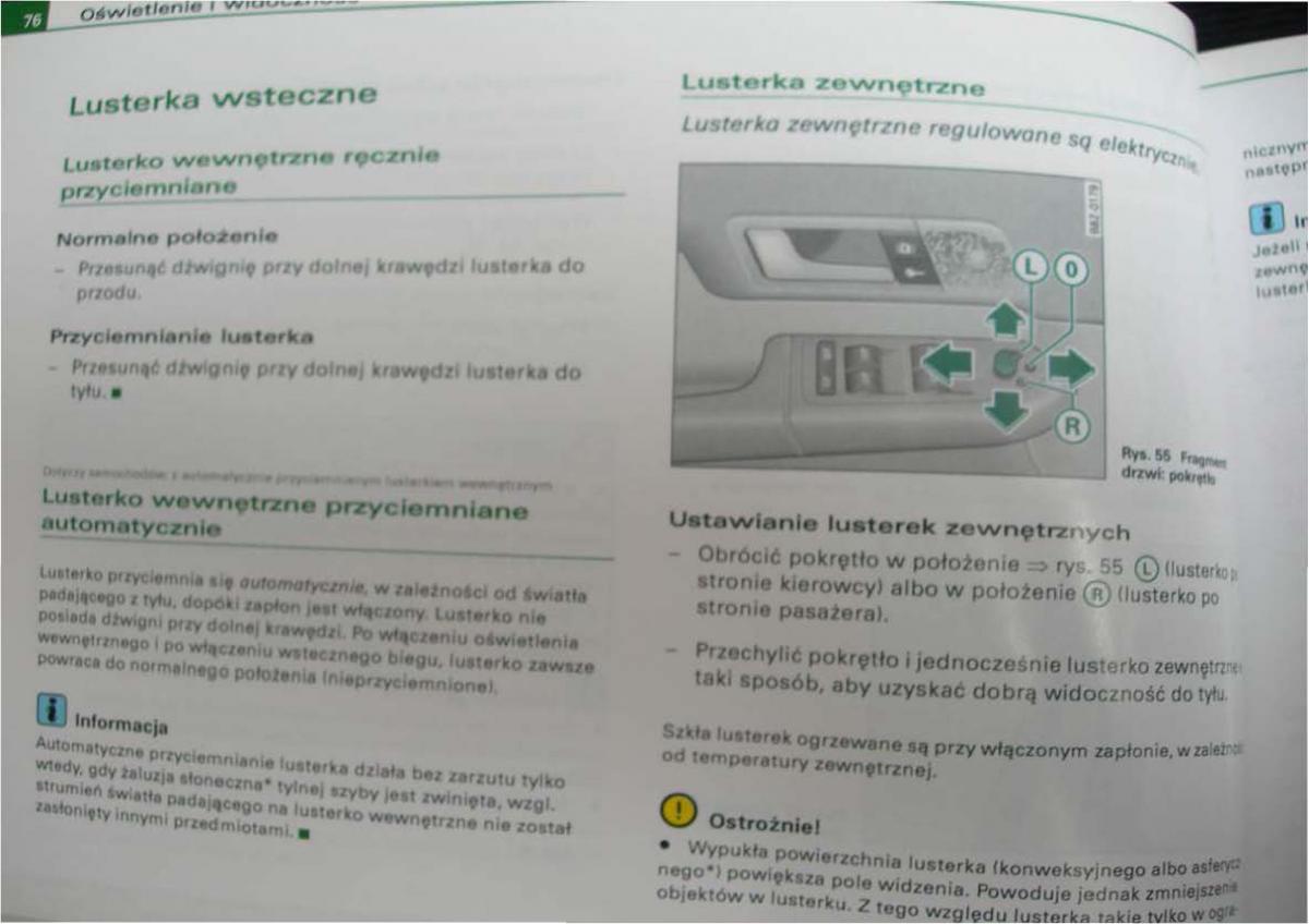 Audi A2 instrukcja obslugi / page 76