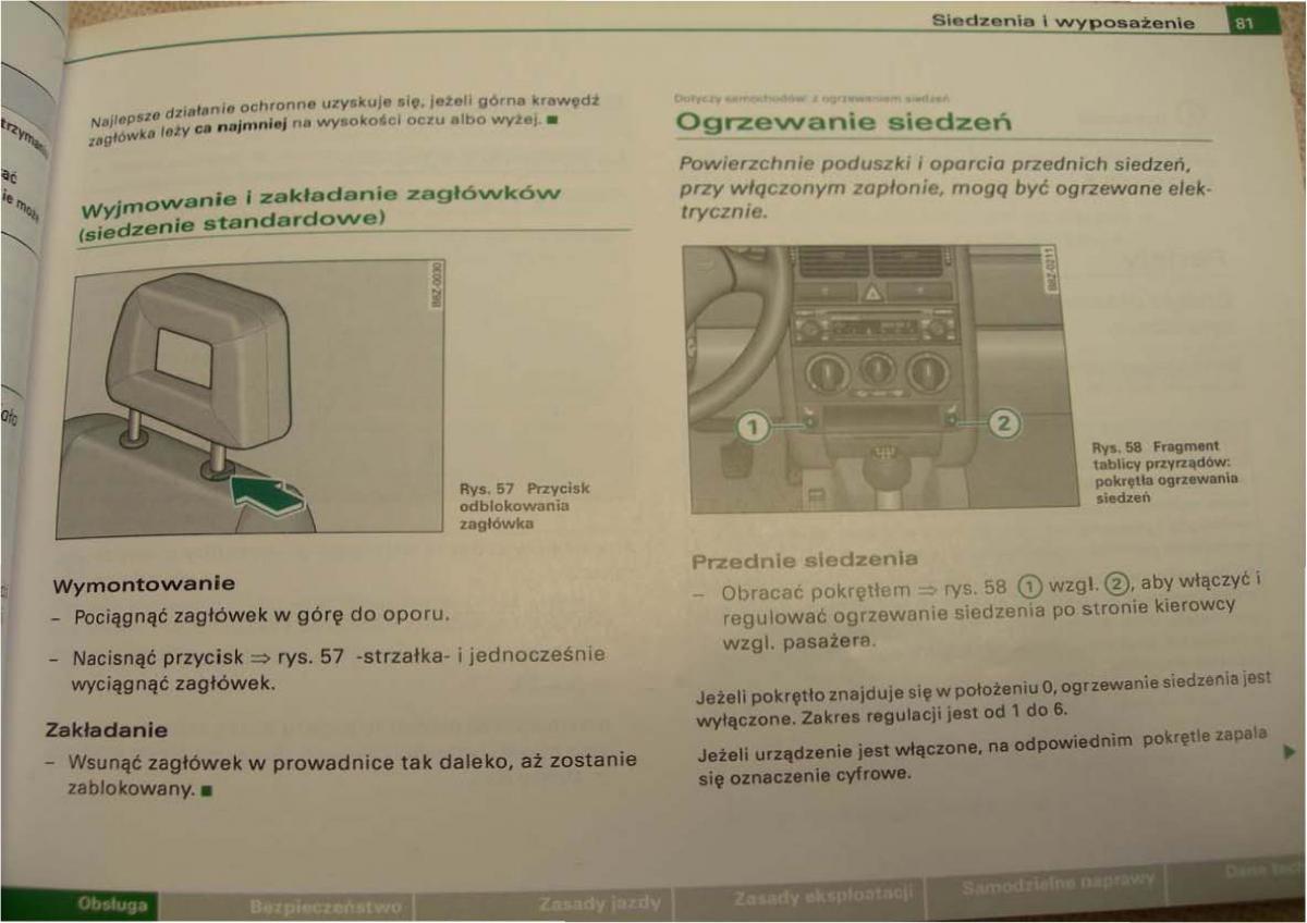 Audi A2 instrukcja obslugi / page 81