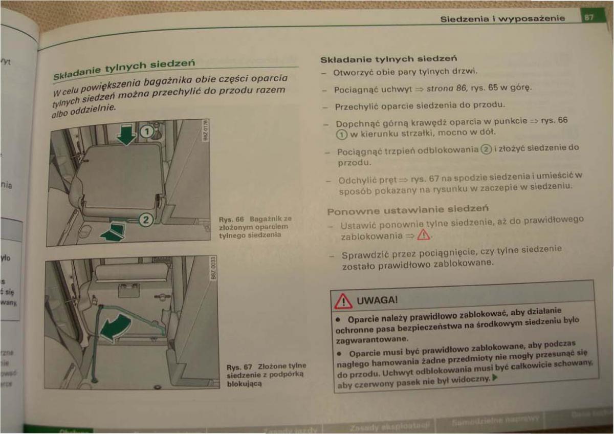 Audi A2 instrukcja obslugi / page 87