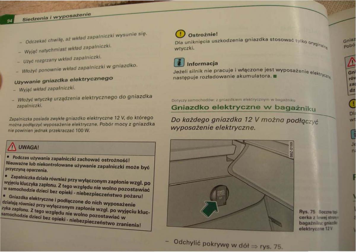 Audi A2 instrukcja obslugi / page 94