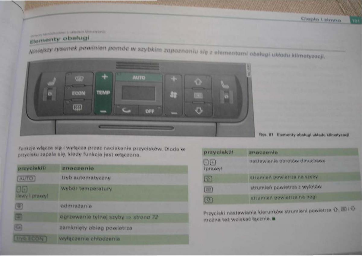 Audi A2 instrukcja obslugi / page 101