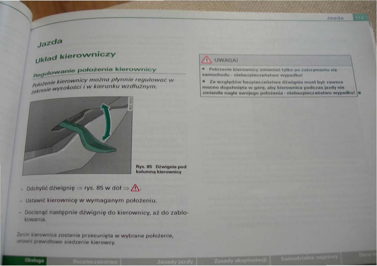 Audi A2 instrukcja obslugi / page 113