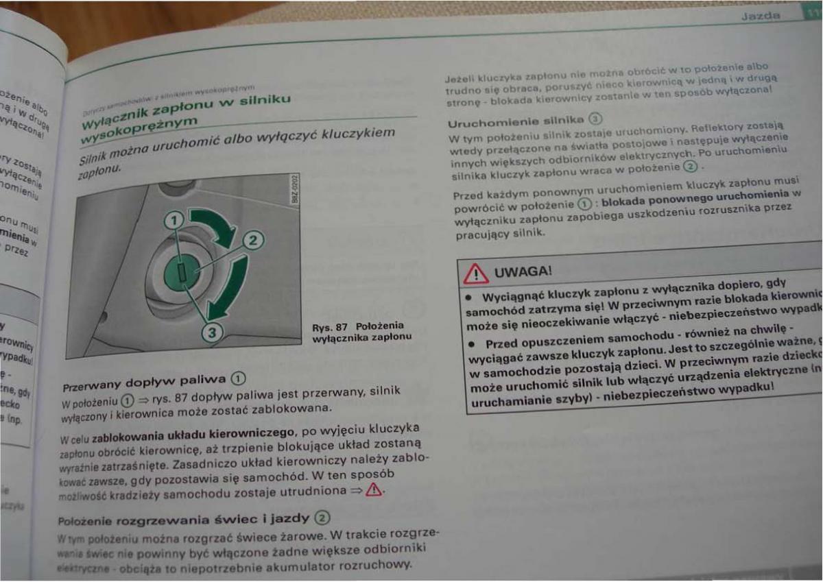 Audi A2 instrukcja obslugi / page 115