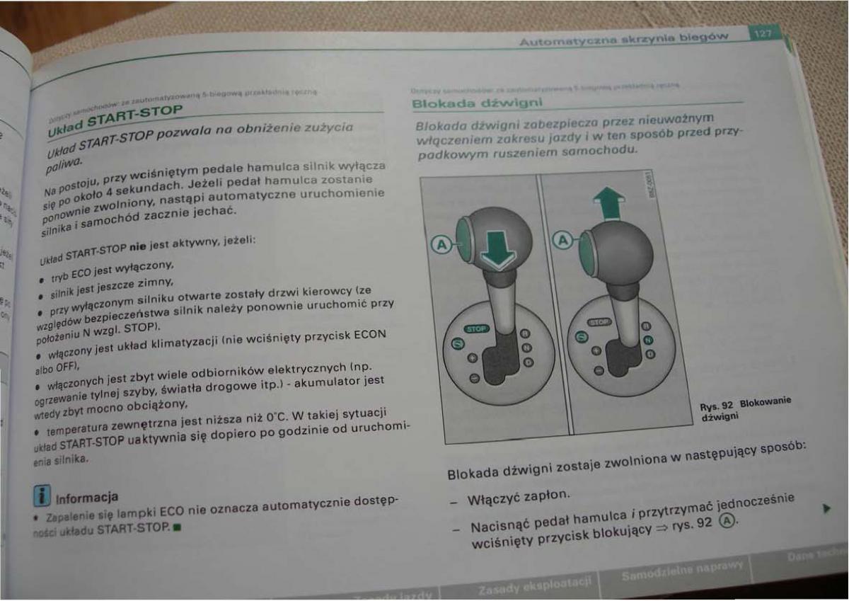 Audi A2 instrukcja obslugi / page 127