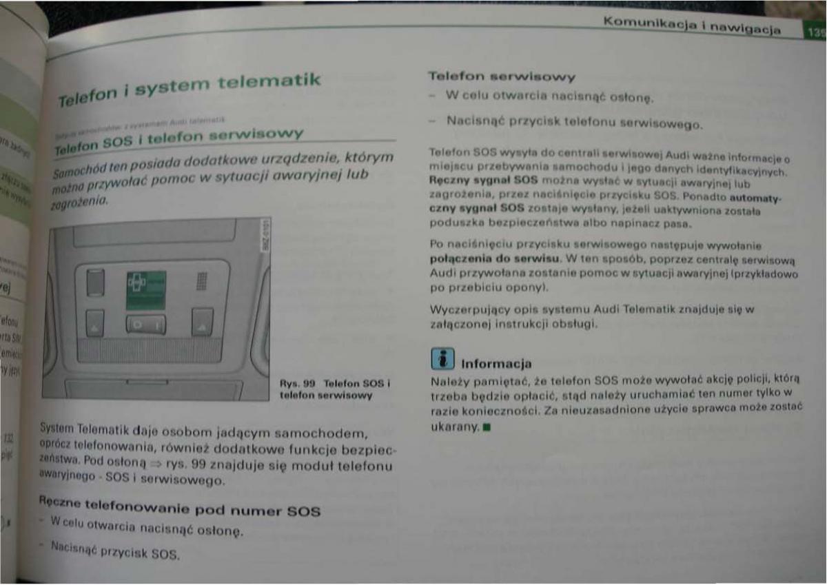 Audi A2 instrukcja obslugi / page 135