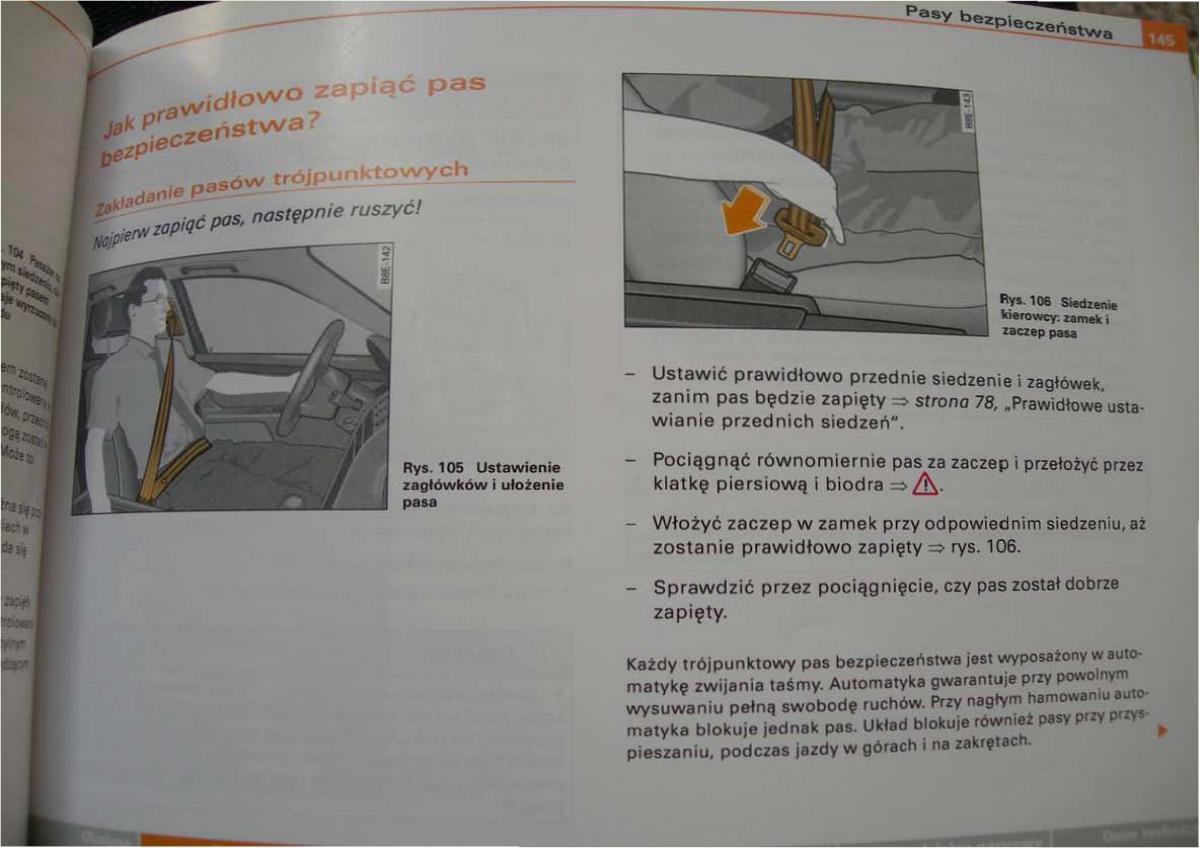 Audi A2 instrukcja obslugi / page 143