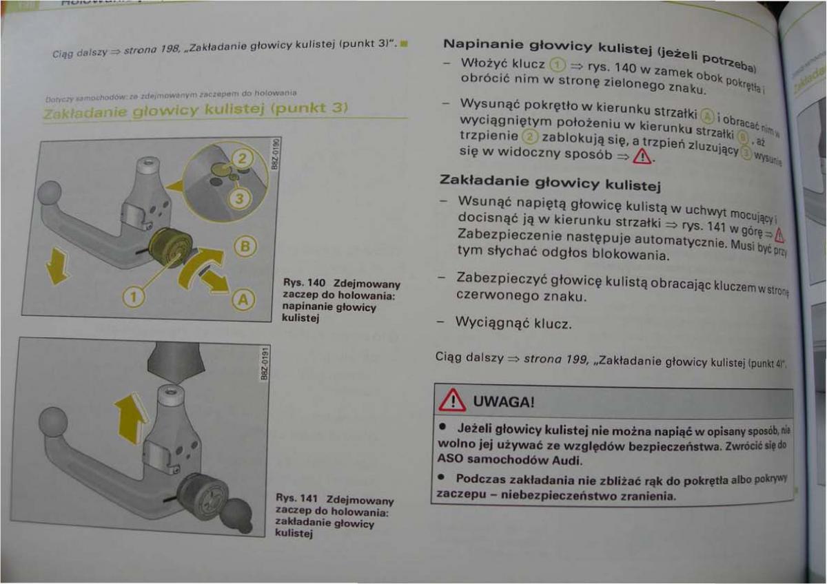 Audi A2 instrukcja obslugi / page 195