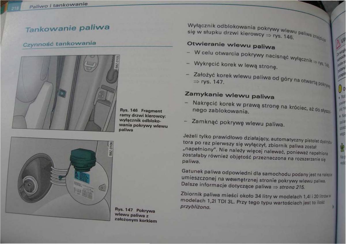 Audi A2 instrukcja obslugi / page 212