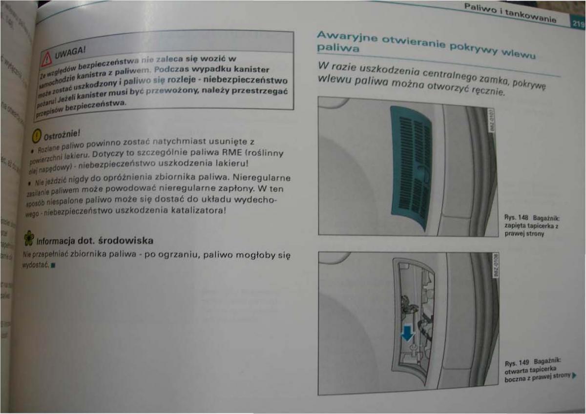 Audi A2 instrukcja obslugi / page 213