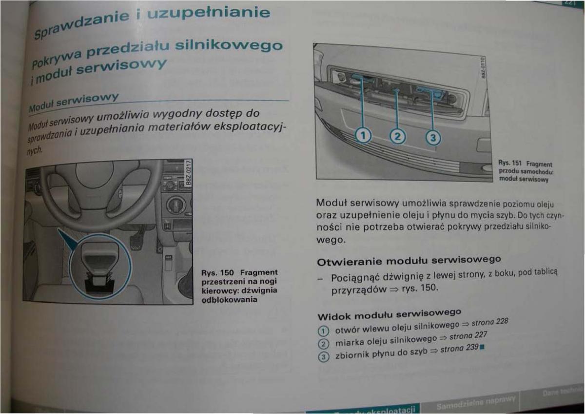 Audi A2 instrukcja obslugi / page 215