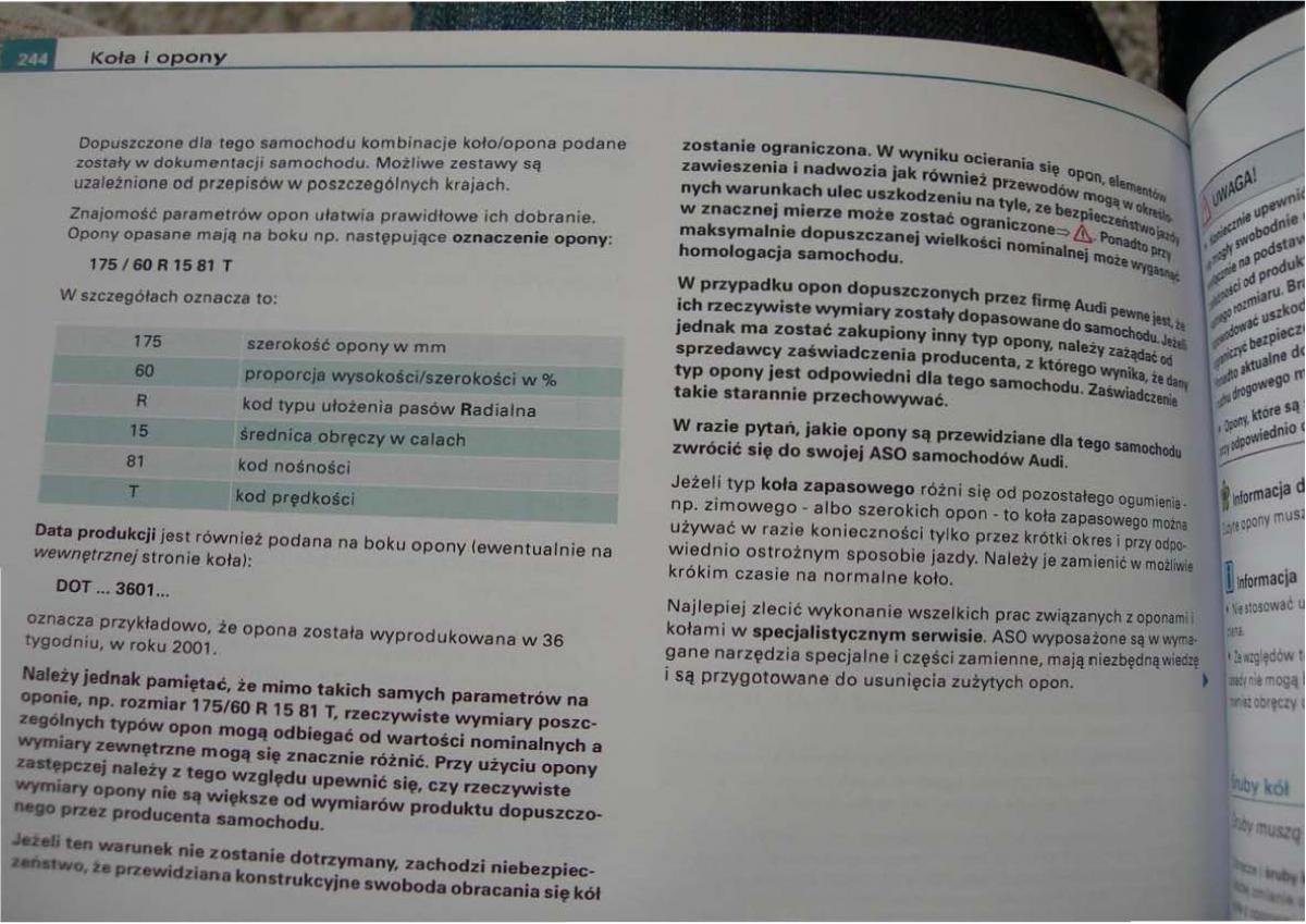 Audi A2 instrukcja obslugi / page 238