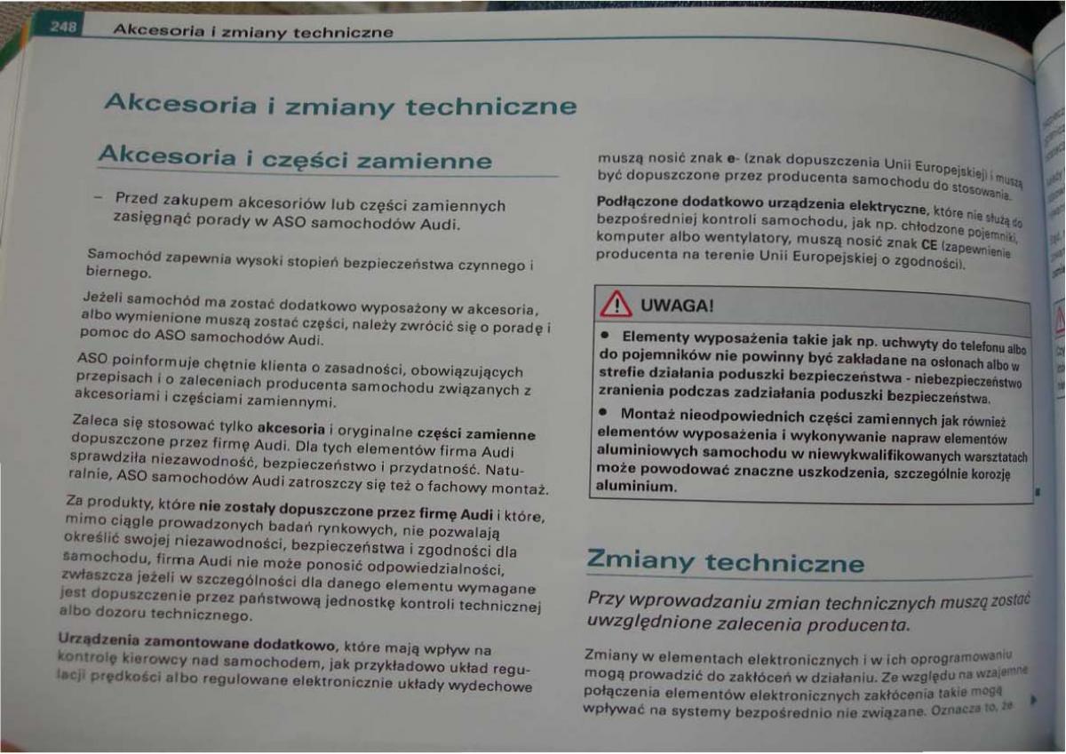 Audi A2 instrukcja obslugi / page 242