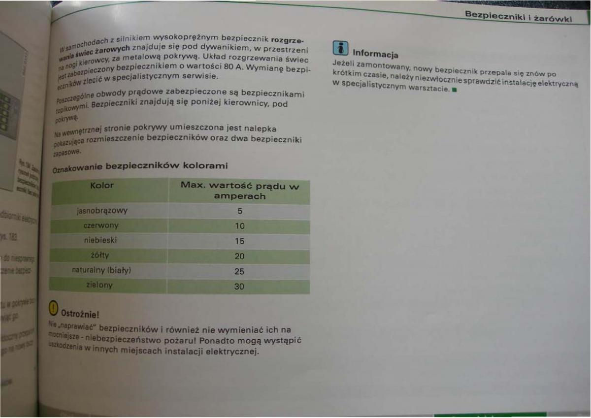 Audi A2 instrukcja obslugi / page 263