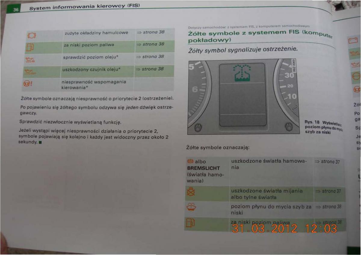 Audi A2 instrukcja obslugi / page 35