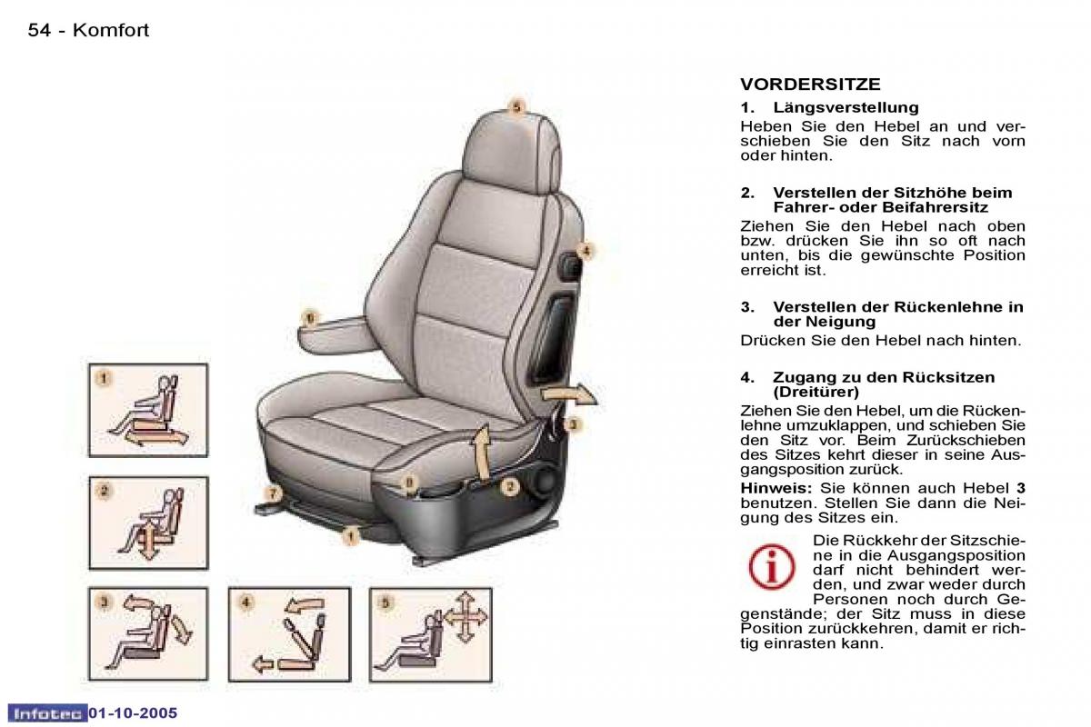 Peugeot 307 Handbuch / page 57