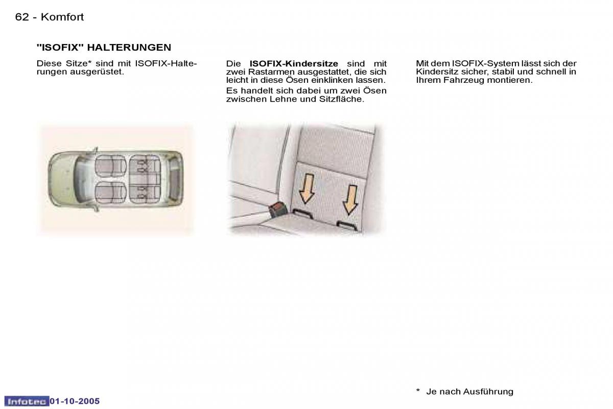 Peugeot 307 Handbuch / page 62