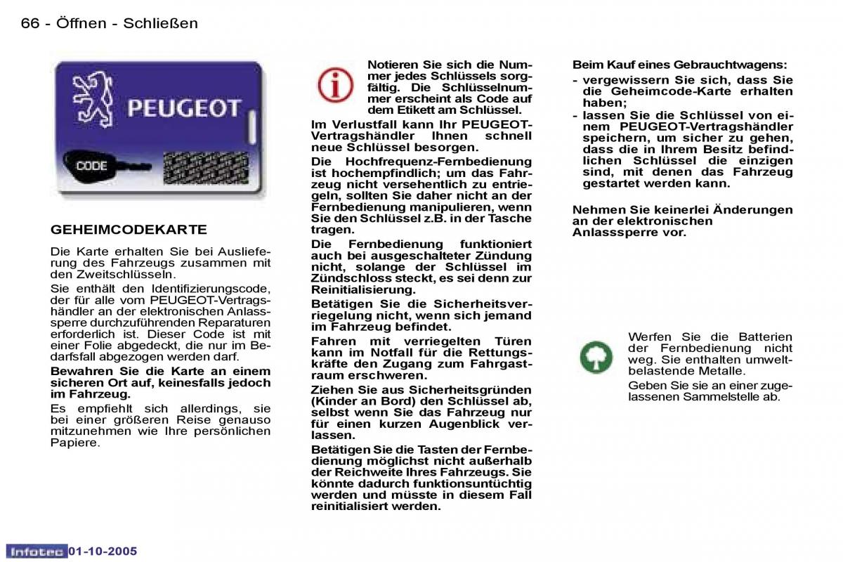 Peugeot 307 Handbuch / page 69