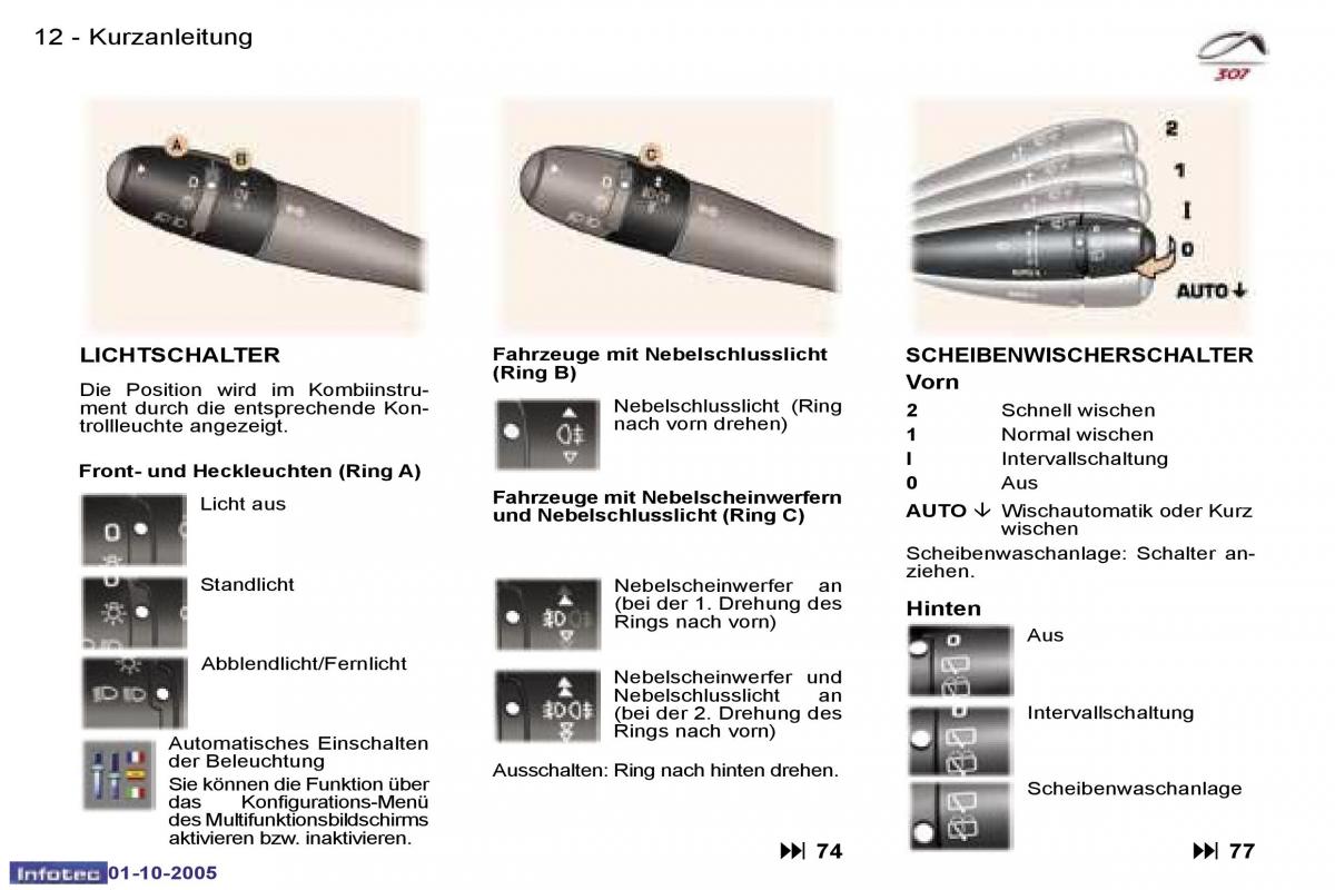 Peugeot 307 Handbuch / page 9