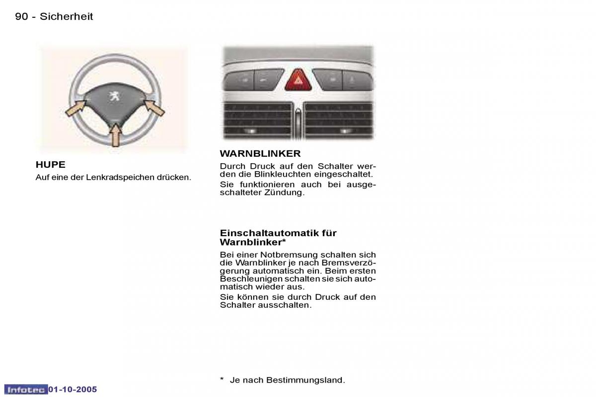 Peugeot 307 Handbuch / page 101