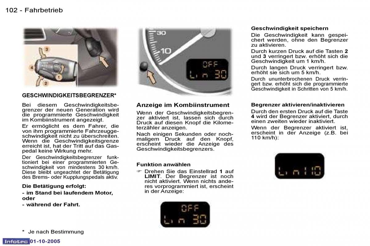 Peugeot 307 Handbuch / page 116