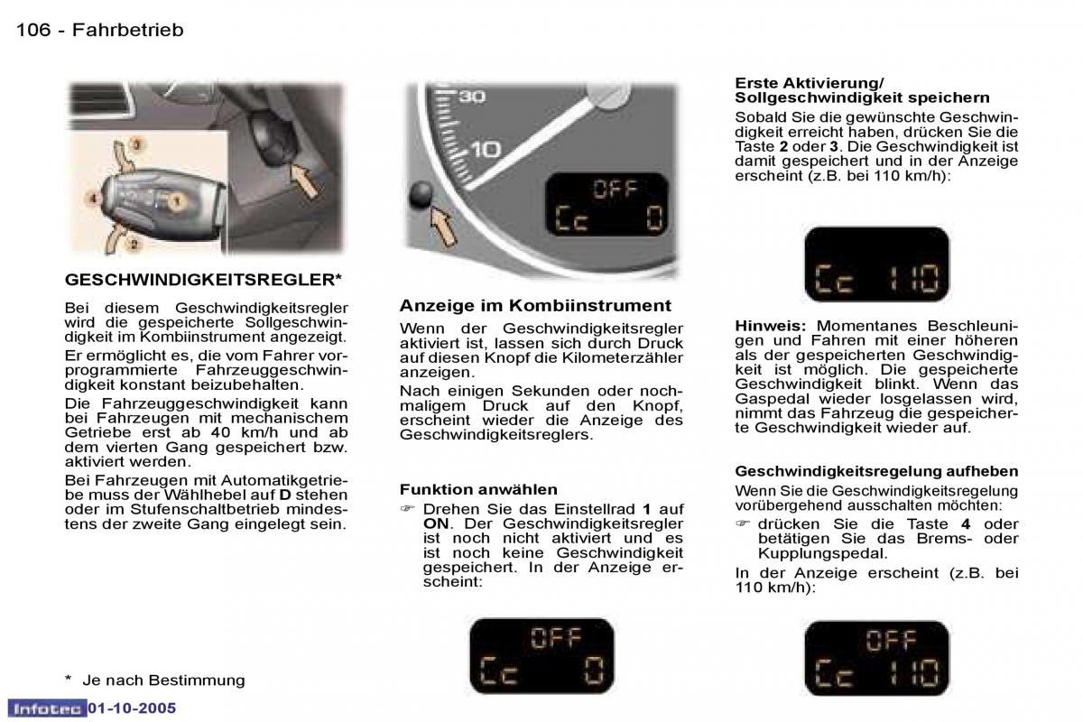 Peugeot 307 Handbuch / page 120