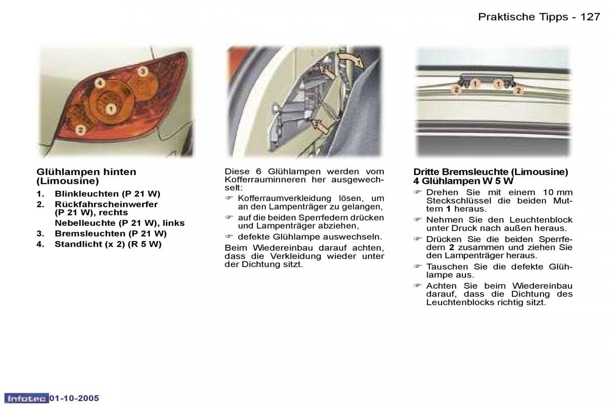 Peugeot 307 Handbuch / page 142