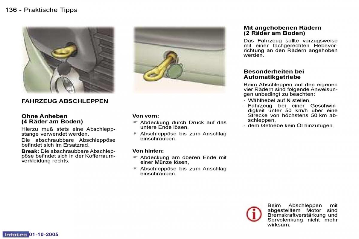 Peugeot 307 Handbuch / page 152