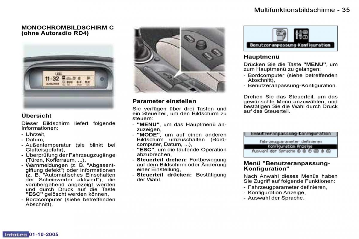 Peugeot 307 Handbuch / page 37