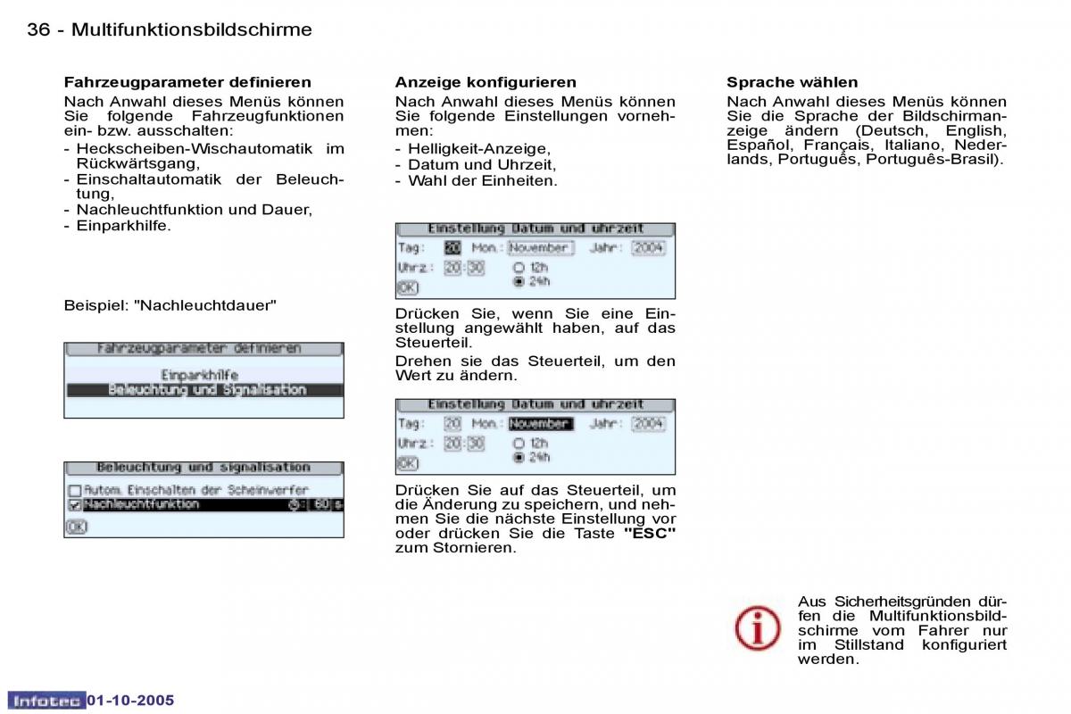 Peugeot 307 Handbuch / page 38