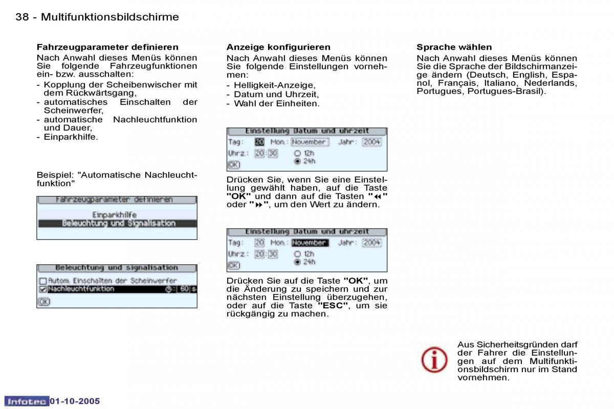 Peugeot 307 Handbuch / page 40