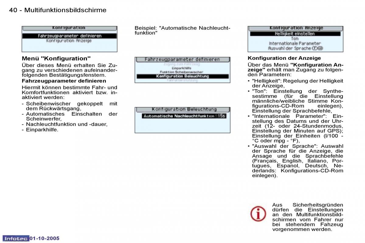 Peugeot 307 Handbuch / page 42