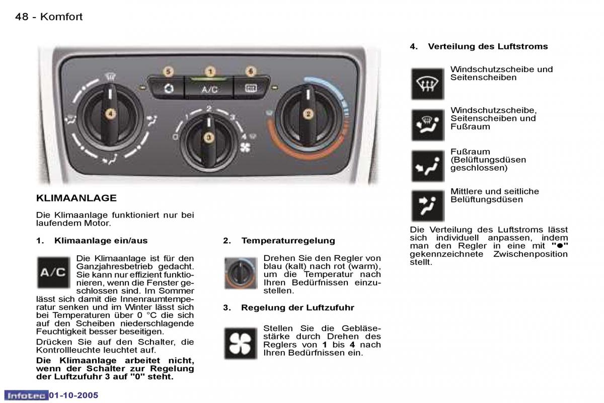 Peugeot 307 Handbuch / page 50