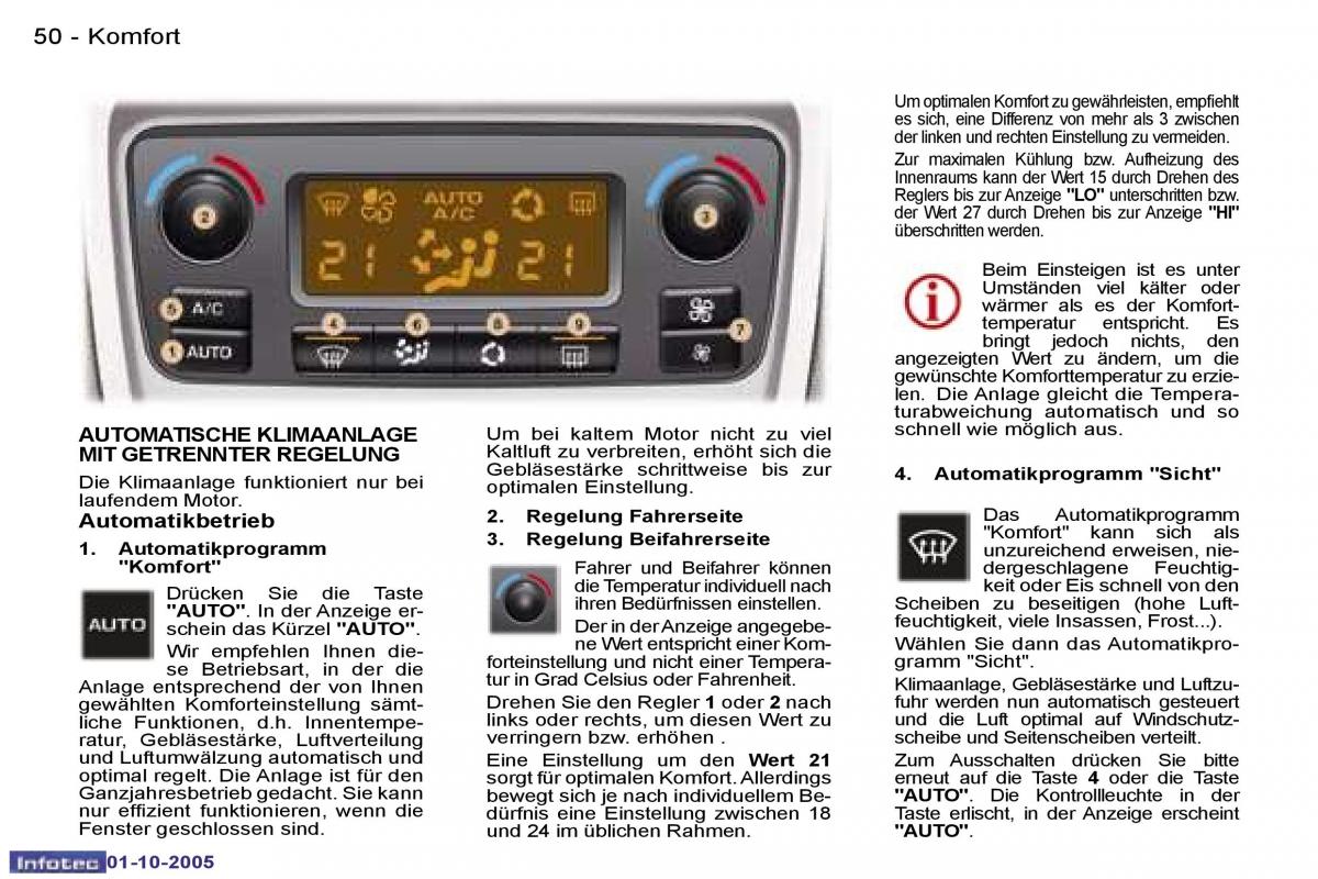 Peugeot 307 Handbuch / page 52