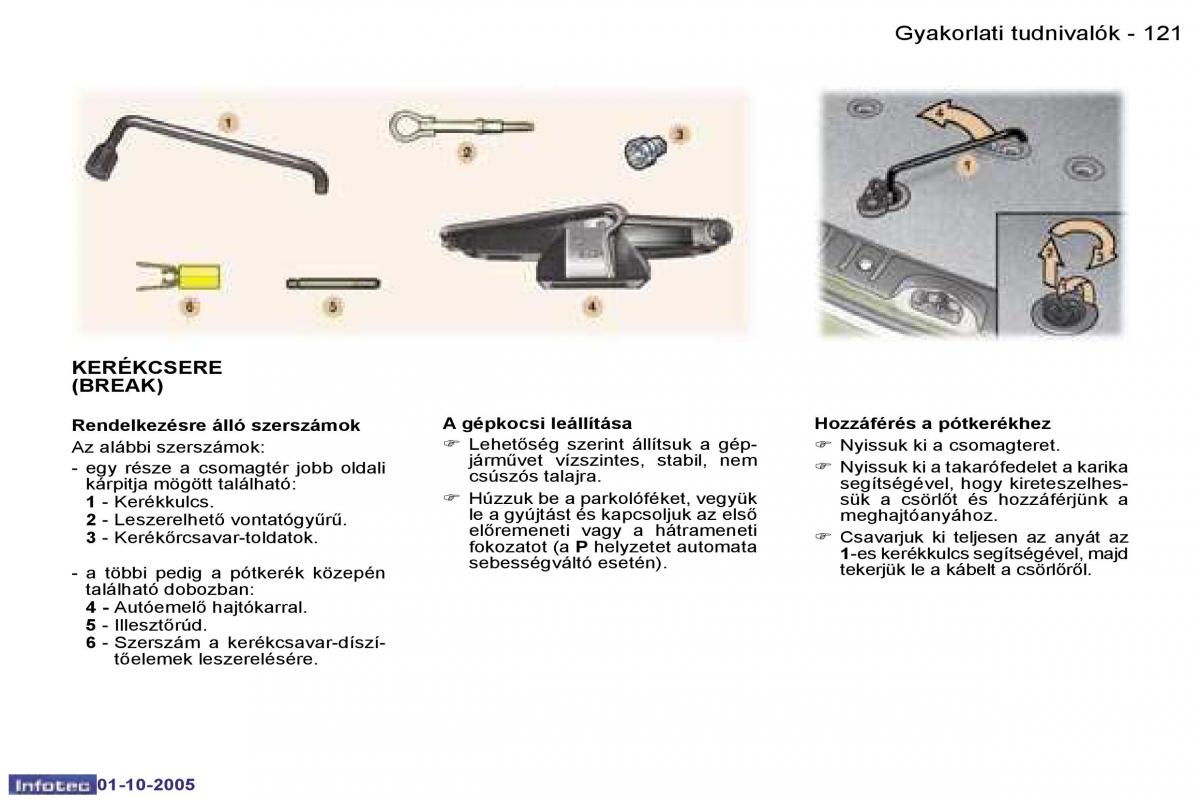 Peugeot 307 Kezelesi utmutato / page 136