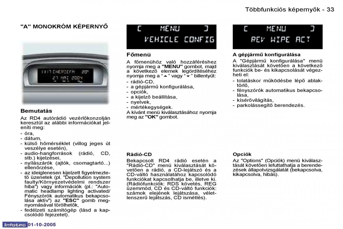 Peugeot 307 Kezelesi utmutato / page 35