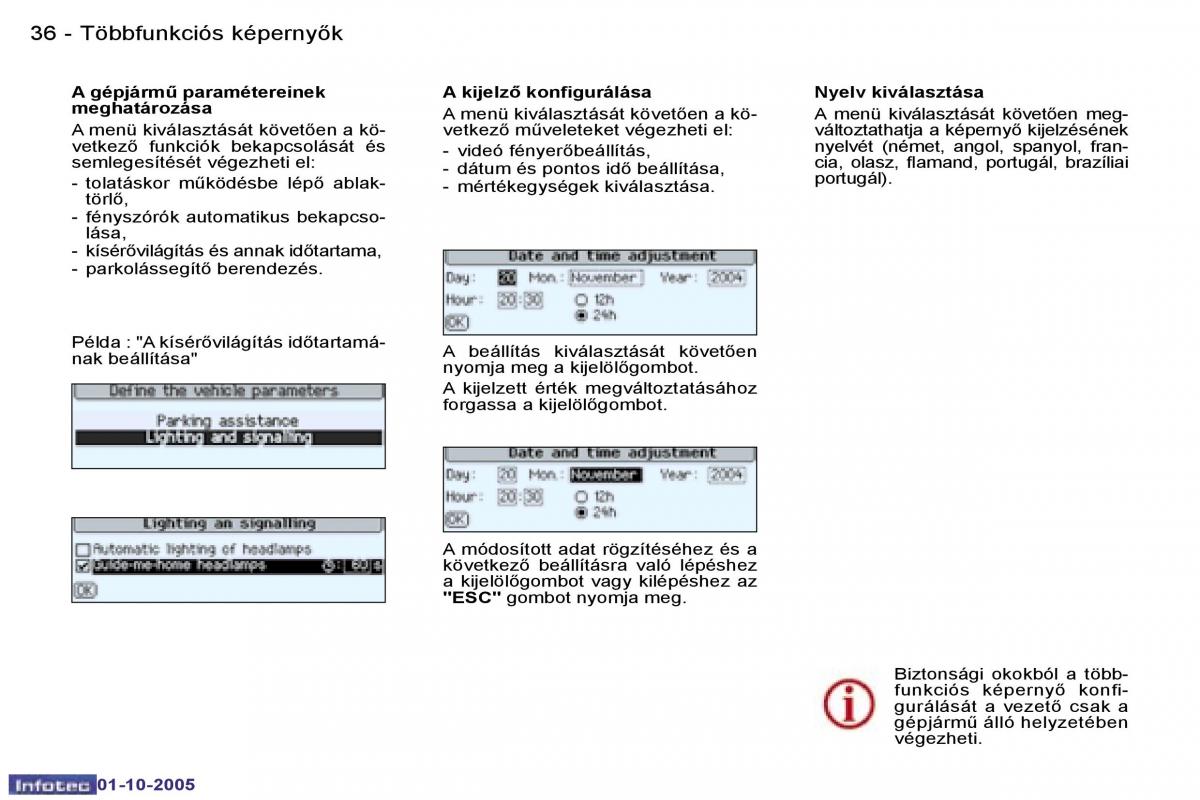 Peugeot 307 Kezelesi utmutato / page 38