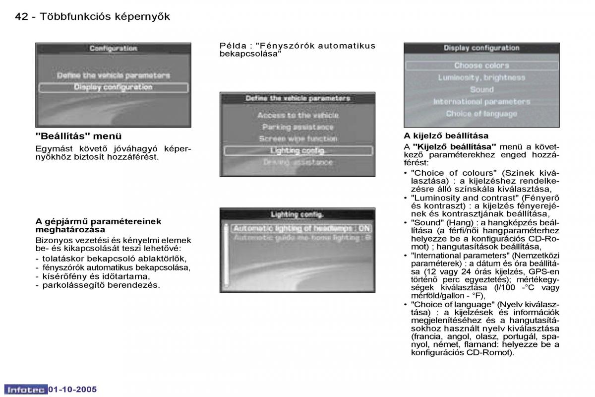 Peugeot 307 Kezelesi utmutato / page 44