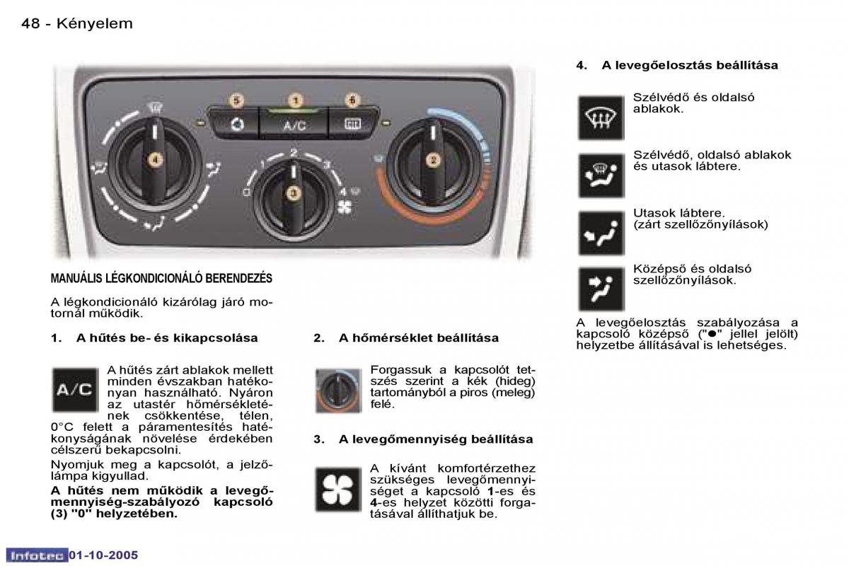 Peugeot 307 Kezelesi utmutato / page 50