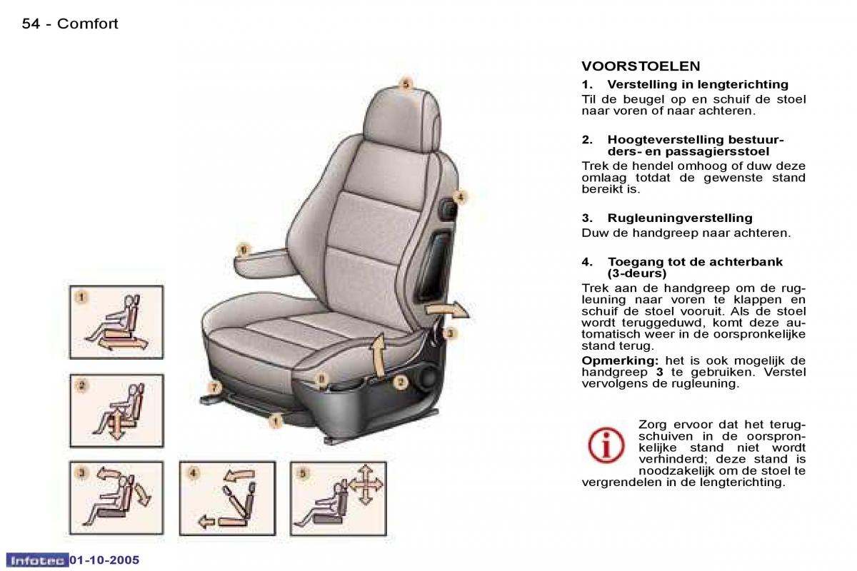 Peugeot 307 handleiding / page 57