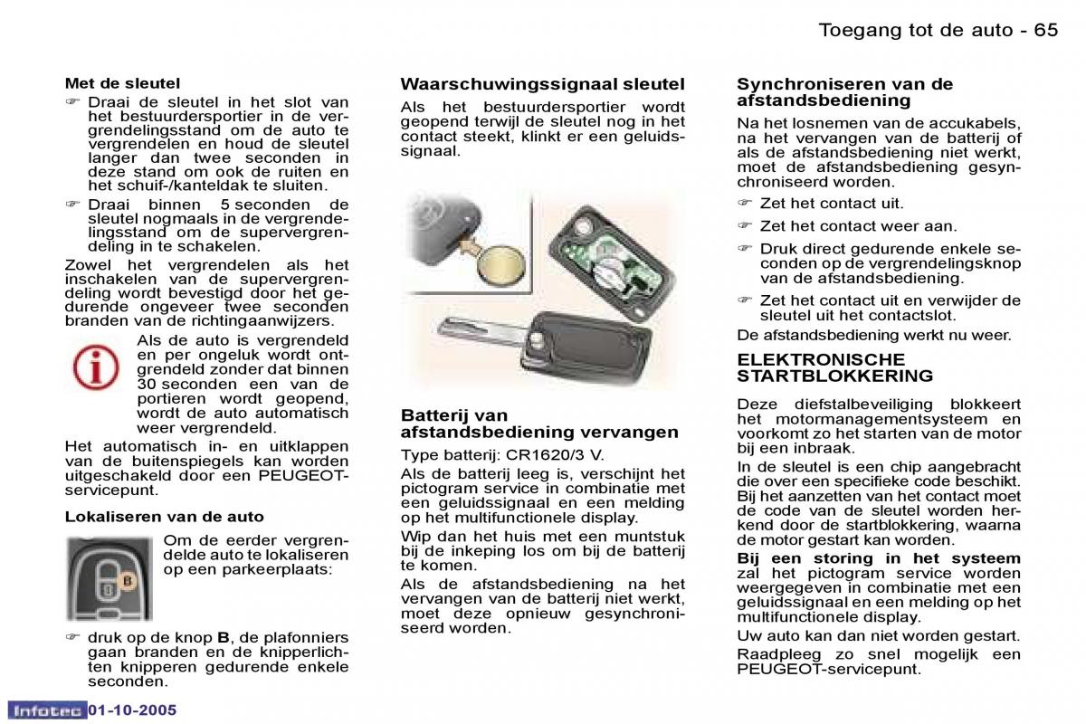 Peugeot 307 handleiding / page 68