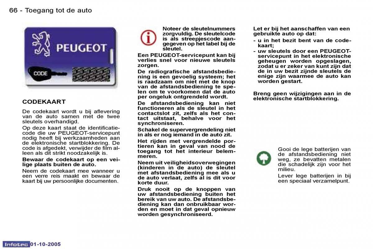 Peugeot 307 handleiding / page 69