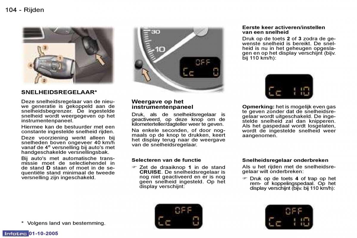 Peugeot 307 handleiding / page 118