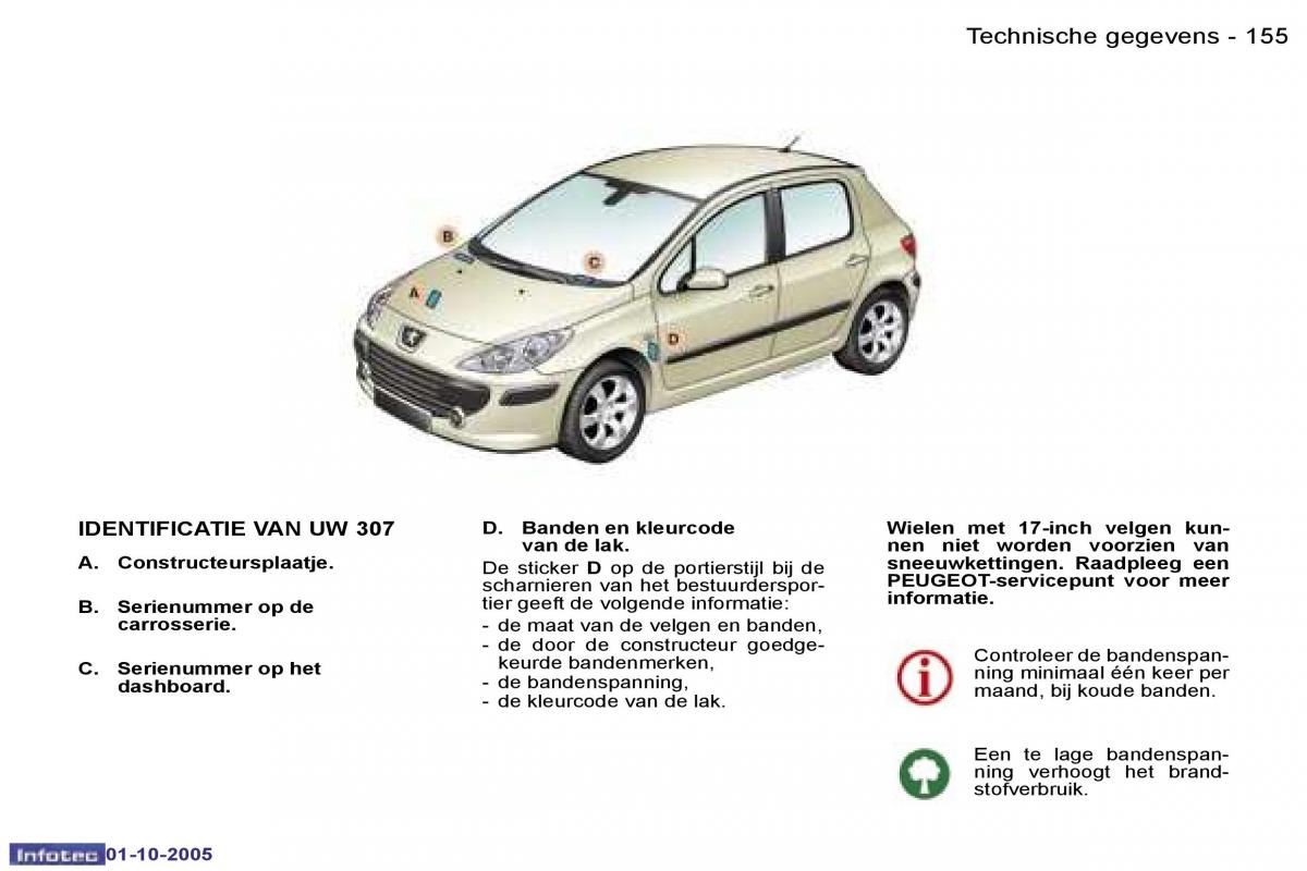 Peugeot 307 handleiding / page 171